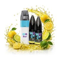 HiQ Bar 24K Lemon Lime Refillable Disposable & 2x10ml 20mg