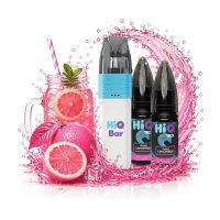 HiQ Bar 24K Pink Lemonade Refillable Disposable & 2x10ml 20mg